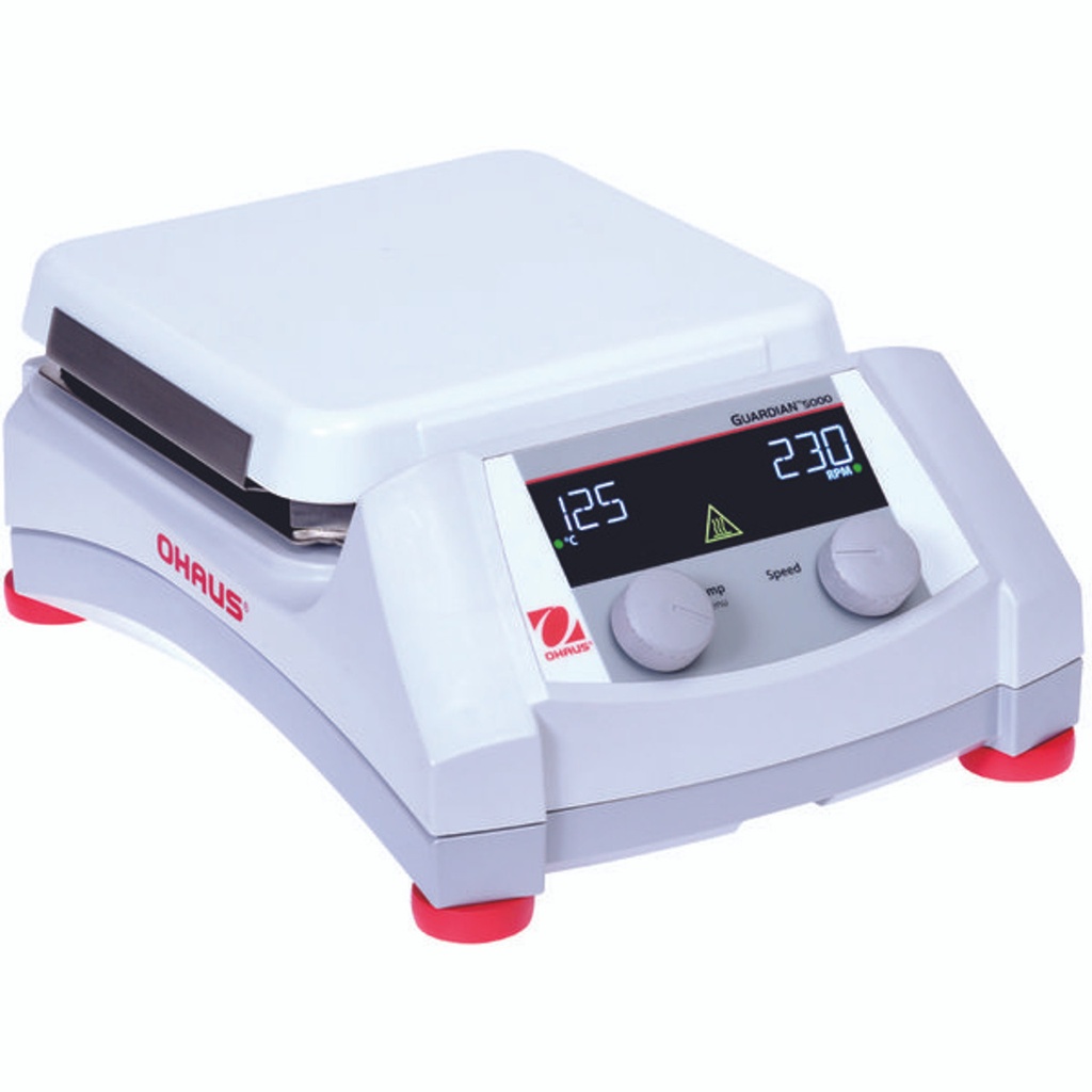 Guardian Digital Hotplate Magnetic With 7 Inch White Ceramic Surface Top Temperature, 1600 rpm Top Speed, and 15 Liter Stir Capacity, 115V